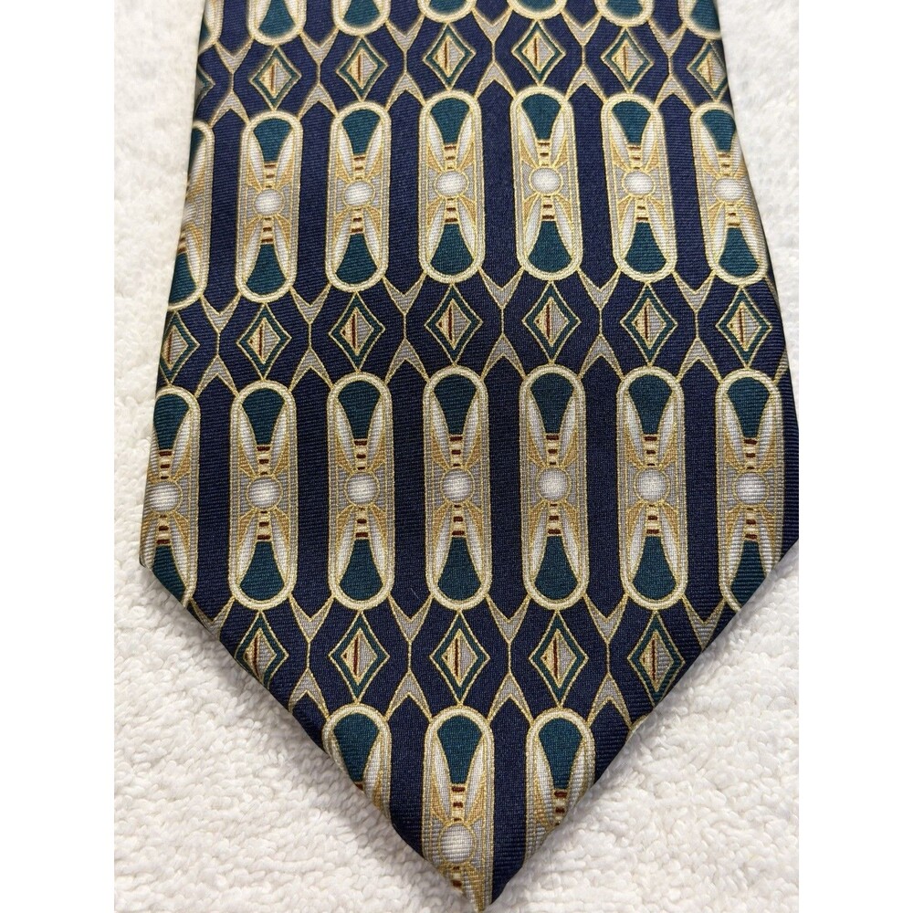 Cambridge Classics Men Tie Dress 100% Silk Accessory Blue, Beige, Yellow
